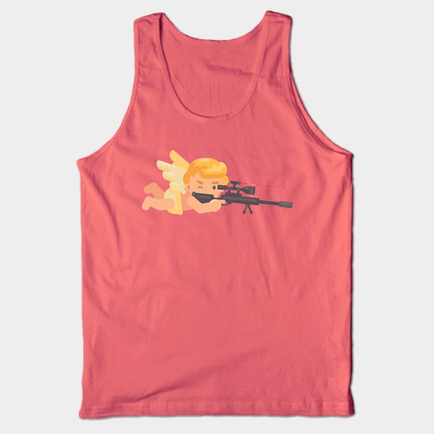 Cupid Sniper Tank Top by IvanDubovik